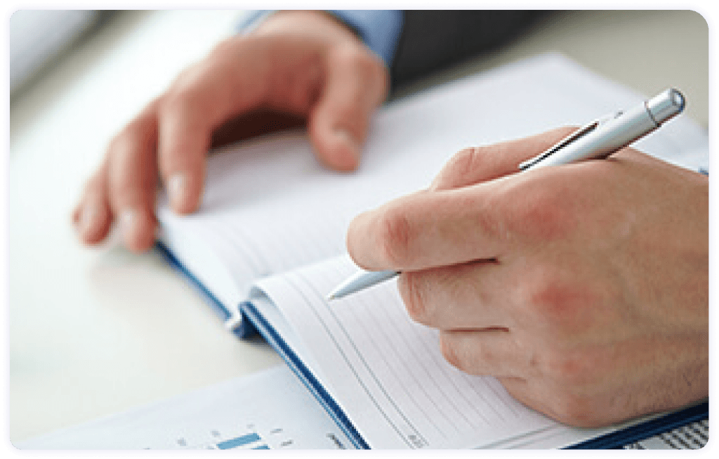 Hands Writing Planning